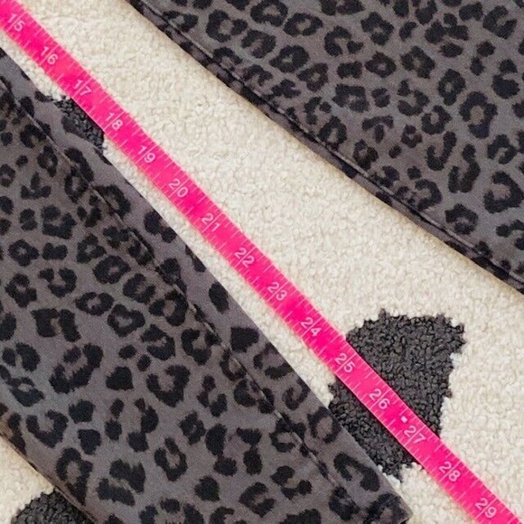 Good American $170 Size 0/25 Gray Black Leopard Print Skinny Stretch Denim Jeans - Picture 14 of 16